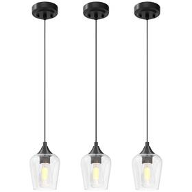 Pdl-150b-3p Vonluce Pendant Lights Kitchen Island Matte Black Light Fixtures Wit