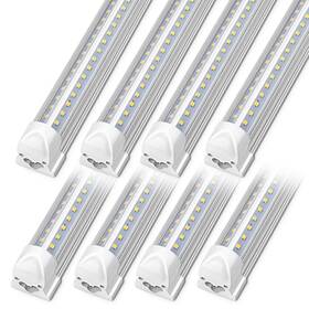 Inwt80902465bc Vshape 8 Pack T8 Led Shop Light 4ft 40w 5200lm 5000k Bulbs 4 Foot