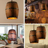 Vve1993628 Unbranded Us Wine Wood Barrel Hanging Fixture Pendant Ceiling Lamp
