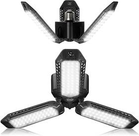 Vzazel 445012186107 Garage Light-led Light 2 Pack-8000lm Glare-free 360 Illuminator L
