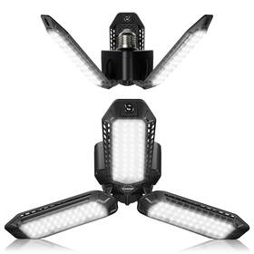 Vzazel 797444587487 Garage Light-led Light 2 Pack-8000lm Glare-free 360 Illuminator Garag