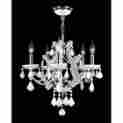 W83116c19-wh 817484017253 Worldwide Lighting Lyre 5 Light With White Crystal Chandelier