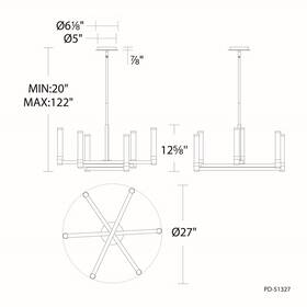 Wac Lighting 197179002482 Jedi 27in Led Chandelier Qtpxwowkmfjgl5hnsfxvnastd8mu7mbs