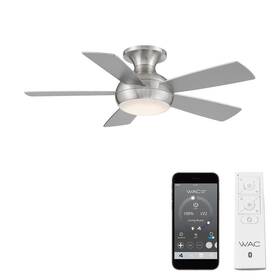 F-034l-bn Wac Lighting Odyssey 44 Inch Smart Indoor/outdoor Brushed Nickel 5-blade Flush