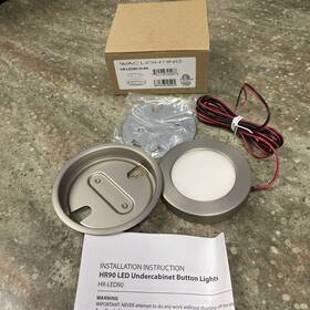 Hr-led90-30-bn Wac Lighting 3 Inch Ledme Button Light - Brushed Nickel
