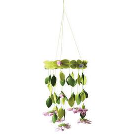 Wpc2933 Wallpops 091212326606 Wall Pops Cascading Petals Chandelier Green/ White / Pink