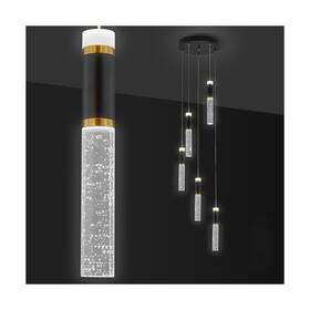Hb66130 Waluin Hb66130/5-1 Led Pendant Lights Kitchen Island 5-light Modern Glass Hanging Light
