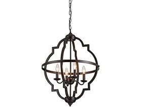 Warehouse Of Tiffany 653341041289 Octavia 4-light Pendant Brown
