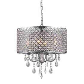 Warehouse Of Tiffany 653341649485 Lucilia 18 Inch Modern-glam Style Gold Polished Finish Chrome Polish N/a