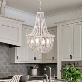 Warehouse Of Tiffany 653341727183 Samsa 16 Inch Bohemian Style Antique White Pendant Weathered