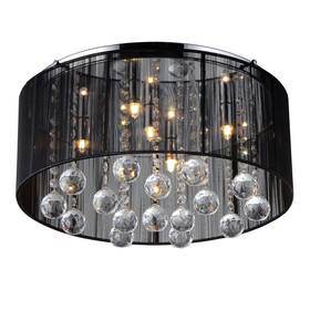 Warehouse Of Tiffany 794504207323 Jasmine Crystal Chandelier Black 9 Inch