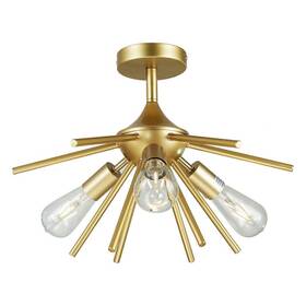 Wsd027 Warehouse Of Tiffany Tyra 13 Inch 3-light Gold Semi-flush Indoor Mount Light With