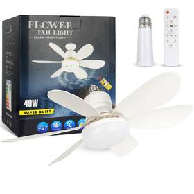 We Charger 764155910491 Socket Fan Light 20.5in Bulb With Remote Dimmable Screw In An