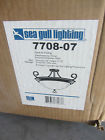 7708-07 Weathered Lighting Close Iron Glass Sea Gull Ceiling Alabaster