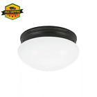 Webster 2-light Heirloom Bronze Flush Mount With Led Bulbs