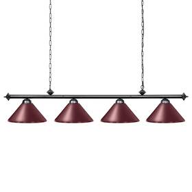 Wellmet 709016501371 Pool Table Light 4 Billiard For Over Hanging Red