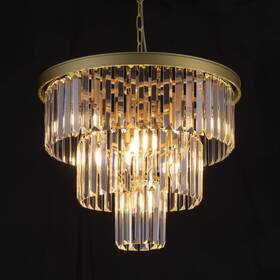 Ds-ccl002 Wellmet 20 Inch Gold Crystal Chandelier 3-tier Contemporary Modern Bathroom