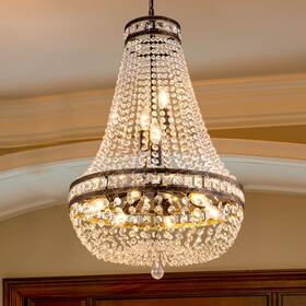 Ds-ccl044-gold-us Wellmet Crystal Chandelier Light 8 Lights French Empire Chandeliers Lighting Ceiling