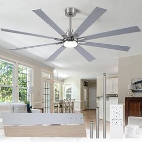 Dc1154-8b Wellspeed Dc1154-8b/72 72 Inch Ceiling Fans With Lights And Remote Pure Copper Dc Motor Brushed Nic