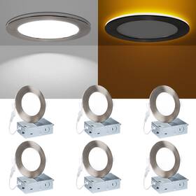4rl-bn9 Wembanma Recessed Ceiling Lighting 4 Inch - With Night Light 750lm Dimmable Downlight
