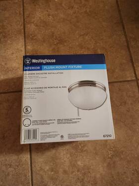 67210 Westinghouse - 2-light Indoor Flush-mount Ceiling Fixture With Pull Chain