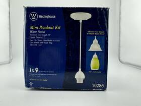 7028400 Westinghouse Mini Pendant Kit White Finish 70286