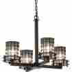 Wgl-8200-10-grcb-mblk Circa Justice Design Wire Glass Chandelier Matte Black 784689997362