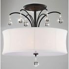Bca-015-cl5 White Antique Chandelie Shade Flush 5-light Bronze Indoor Mount