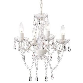White Chandelier Mini Crystal Lighting Small Acrylic