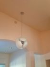 6cluster White Dinning Chrome Chandelier Globes Light Entry Livingroom