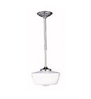 Wi9009-08 White Luray Pendant Shade 1-light - Opal Chrome Glass World Wi900908 Imports