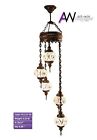 P11117-5s White Mosaic Turkish Lighting Chandelier Art-win Handmade Pendant