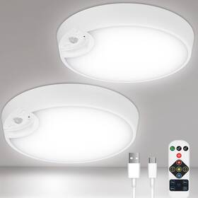 Wpr1 Whitepoplar Rechargeable Motion Sensor Light With Remote 3 Colors Dimmable Battery Operated