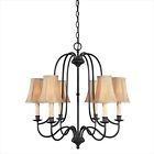 Wi374634 World 6 Imports Hastings Light Ebony Chandelier Aged