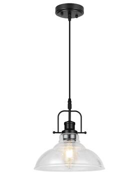 Wl3915-dd Wilon Seeded Glass Pendant Lights Kitchen Island 11ftft Black