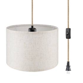Pedl-009c Wimisom Plug In Pendant Light 15 Ft Hanging Lamp With Cord On/off Switch Pe
