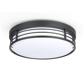 80001 Wisbeam 13 Inch Matte Black Flush Mount Ceiling Light 23w Led Lighting Fixture