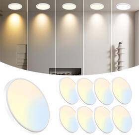 Wkoncldy 721820424141 8-pack 7.5inch Led Ceiling Lights 5 Colors Selectable Flush Mount Ce