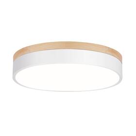 Woknos 198715370997 Modern Dimmable Led Close To Ceiling Light Minimalist Wood Oak Flush Mount Ce