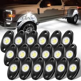 Winwin-xc-p18 Wonywin 18 Pods White Rock Lights 6000k Pure Super Bright Wide Angle Ip68 Wate