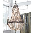 405-265 Wood Chic Chandelier Regina Andrew Bead Coastal 46 " Scalloped