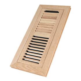 7fm412wod Wood Vents Decoration Hardwood White Oak Floor Register Flush Mount With Frame 4x12 Inch Dam