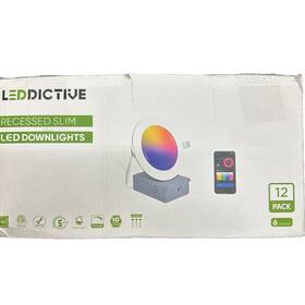 Wosen As6in Leddictive Rgbcw Recessed Slim 1200 Lumens 12w Led Downlight-12 Pack
