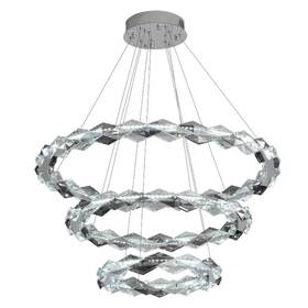 Lh9602-468 Wosohyun 3-ring Crystal Chandelier K9 Modern 100 Inch Hanging Light