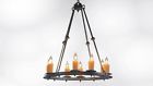 Ch-182 Wrought Fg-104 Hand-crafted Gothic Iron Chandelier 32-