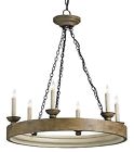 9972 Wrought London Wood Currey Black Chandelier Crackle Smoke Reclaimed