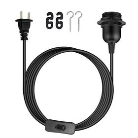 16ft-b Wuluretoos Plug In Hanging Light Cord Kit - 16ft Pendant Lamp Socket Rin
