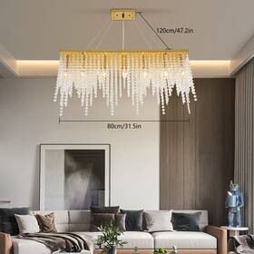 Wupyi 756804830229 Modern Crystal Chandelier Dining Room Fixture Ceiling Light Lamp Rectangular New
