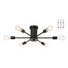 Xb-sf1241-6-mbk-led Xinbei Lighting Light Sputnik Chandelier Semi Flush Mount 712227326268