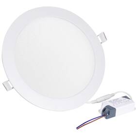 X-cll-11-005-18w-07 Xcceries 18w Round Led Recessed Ceiling Panel Fixture Down Light Lamp Cool White Bulb